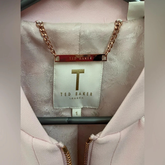 NWOT Ted Baker Leelah Soft Bomber Jacket in Pink Size 1 - Picture 6 of 7